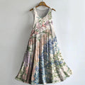 Women's Muted Floral Embellished Pattern Art Print Round Neck Sleevele