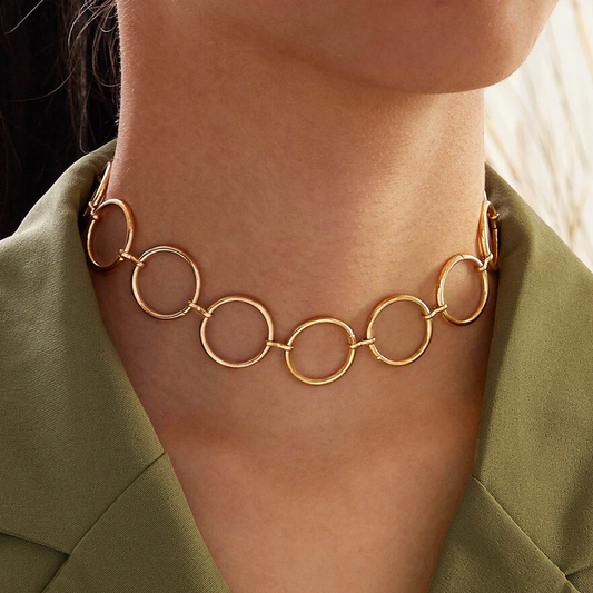 Circles Golden Necklace