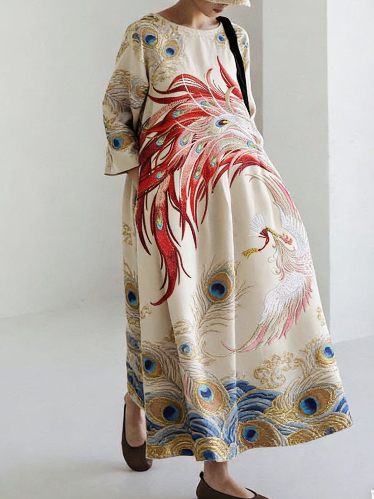 Comstylish Japanese Art Retro Leisure Linen Dress