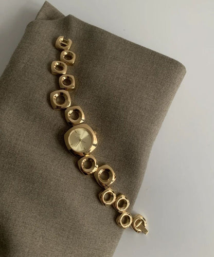 Boutique Silk Overgild Asymmetrical Hollow Out Watches
