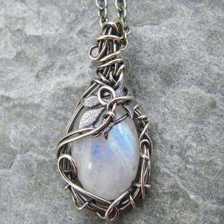 Moonstone Silver Necklace
