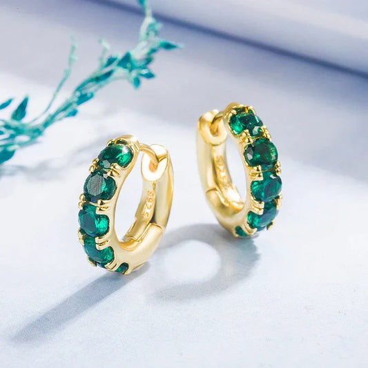 Green Crystal Earrings