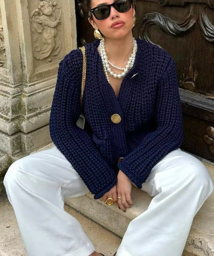 A Vintage Style Cardigan with Delicate Timeless Details