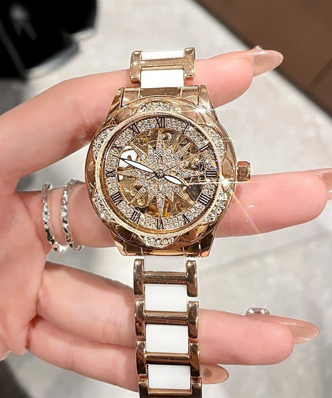 Stainless Steel Zircon Hollow Out Watch
