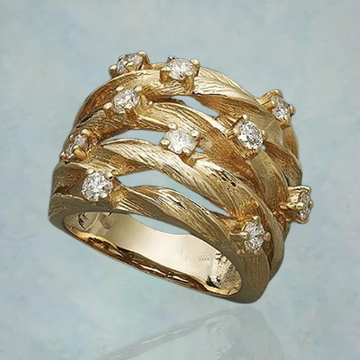 Gold & Zirconia Ring