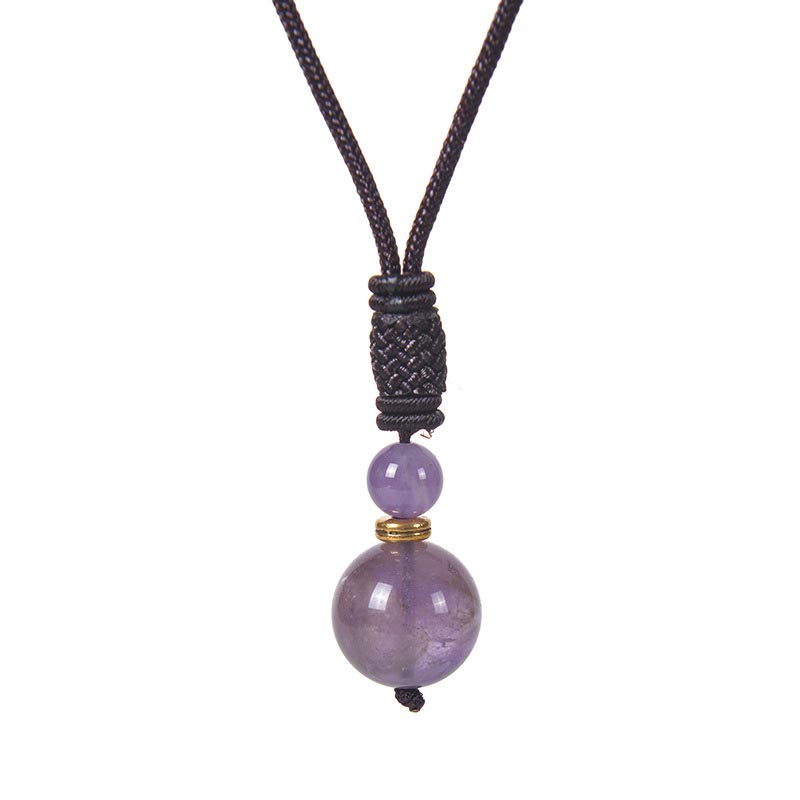 70cm Jade Necklace With Tiger Eye and Amethyst Beads