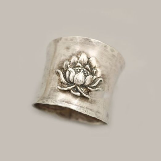 Silver Lotus Ring