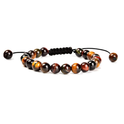 Buddha Stones Natural Healing Power Gemstone Crystal Beads Adjustable Macrame Bracelet