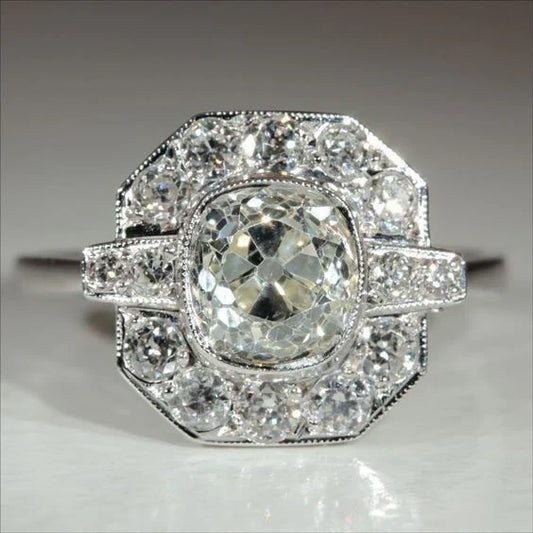 Zirconia & Silver Ring