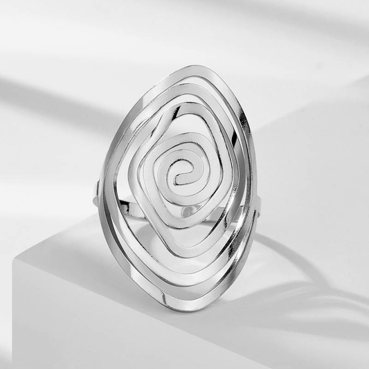 Silver Maze Ring