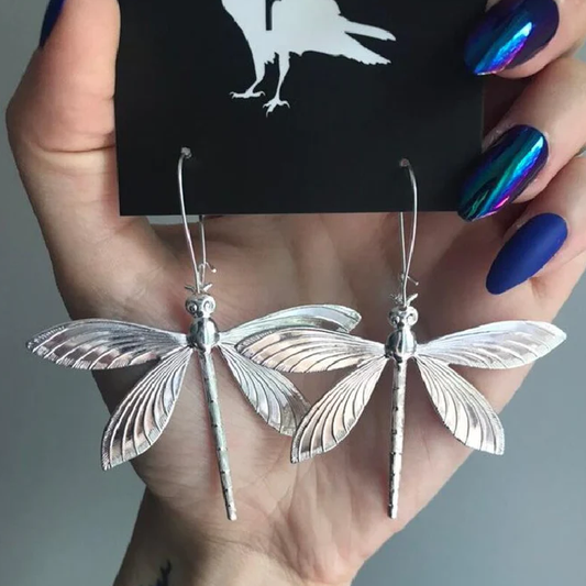 Silver Dragonfly Earrings