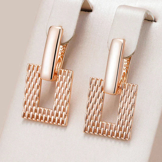 Golden Square Earrings