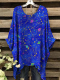 Women's Space Galaxy Constellation Abstract Print Top