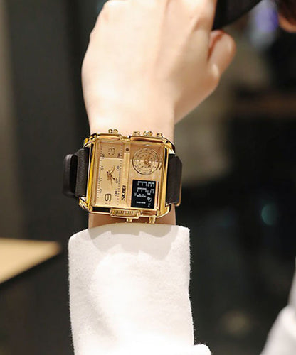 Stylish Rose Gold Metal Hardlex Crystal Watch