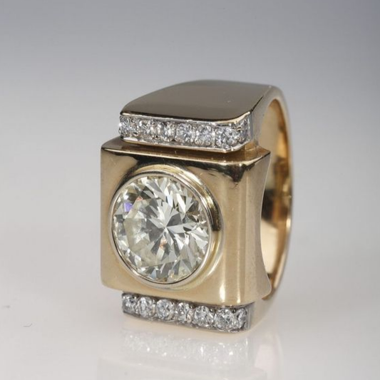 Golden Bright Seal Ring