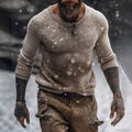 Men'S Vintage Knitted Solid Color Cozy Sweater artswardrobe