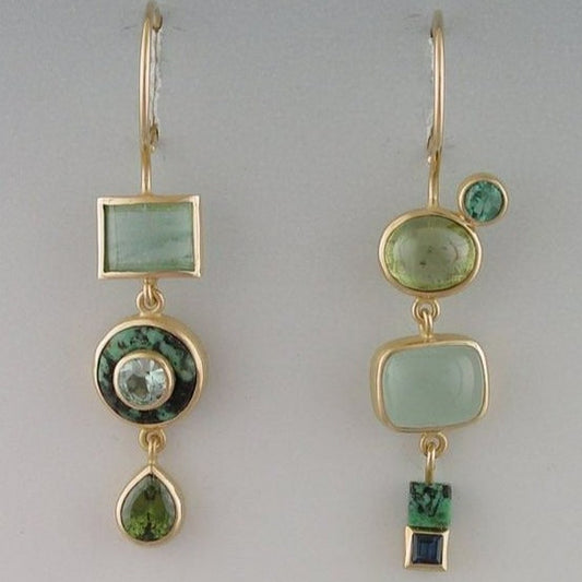 Green Dangling Earrings