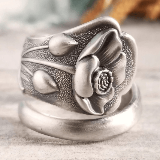 Silver Flower Ring