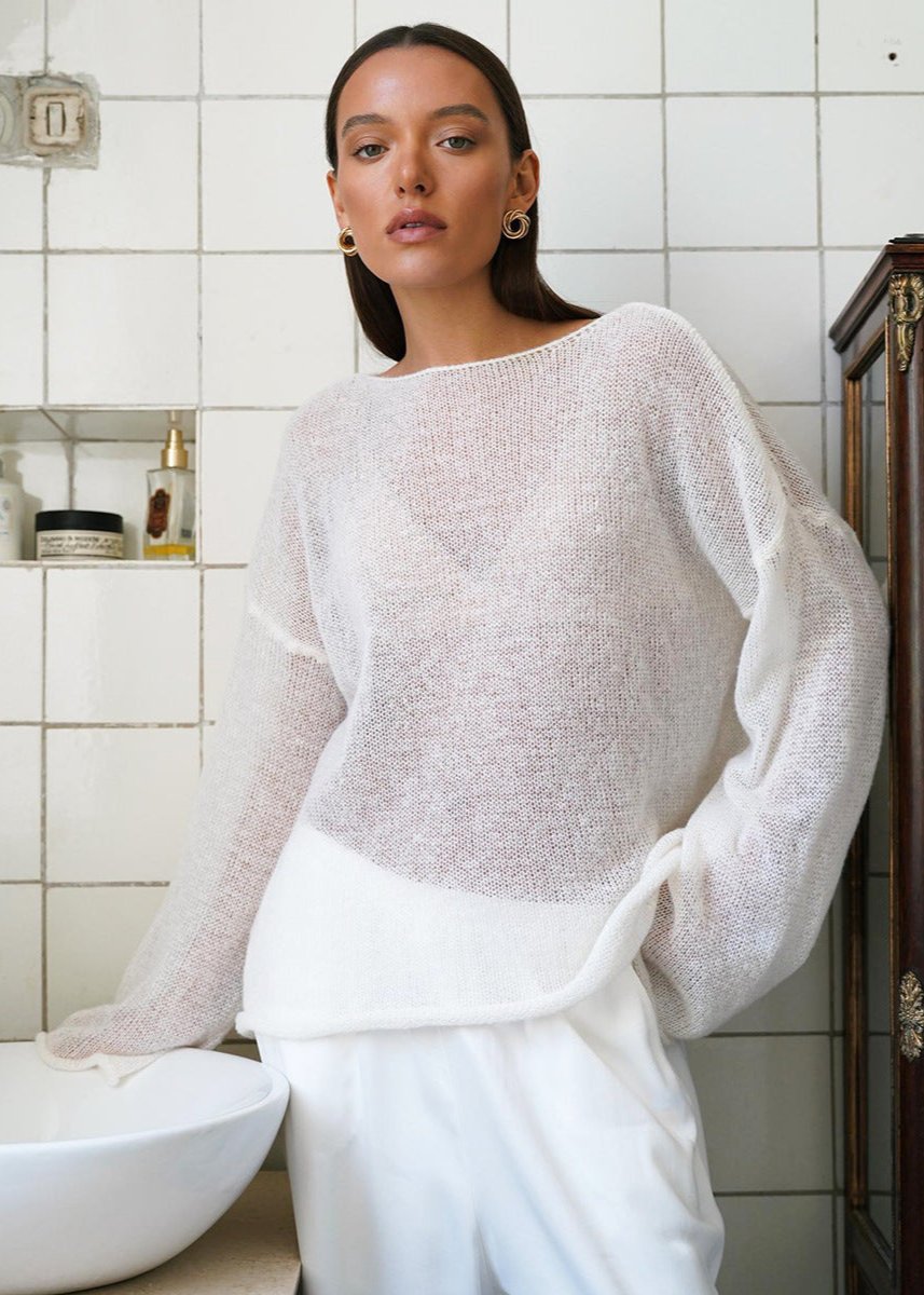 A Vintage Style Sweater with Delicate Timeless Details