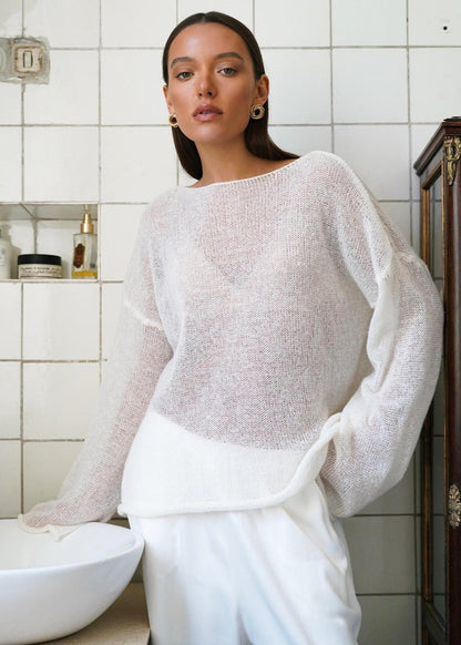 A Vintage Style Sweater with Delicate Timeless Details