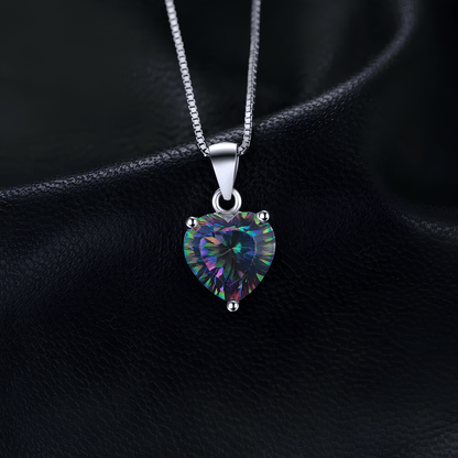 Heart of Healing Light Rainbow Topaz Necklace
