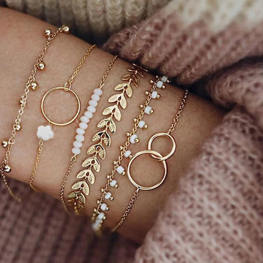 Pack of Gold Bracelets