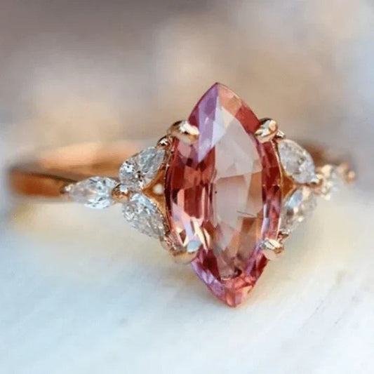 Pink Glass Ring