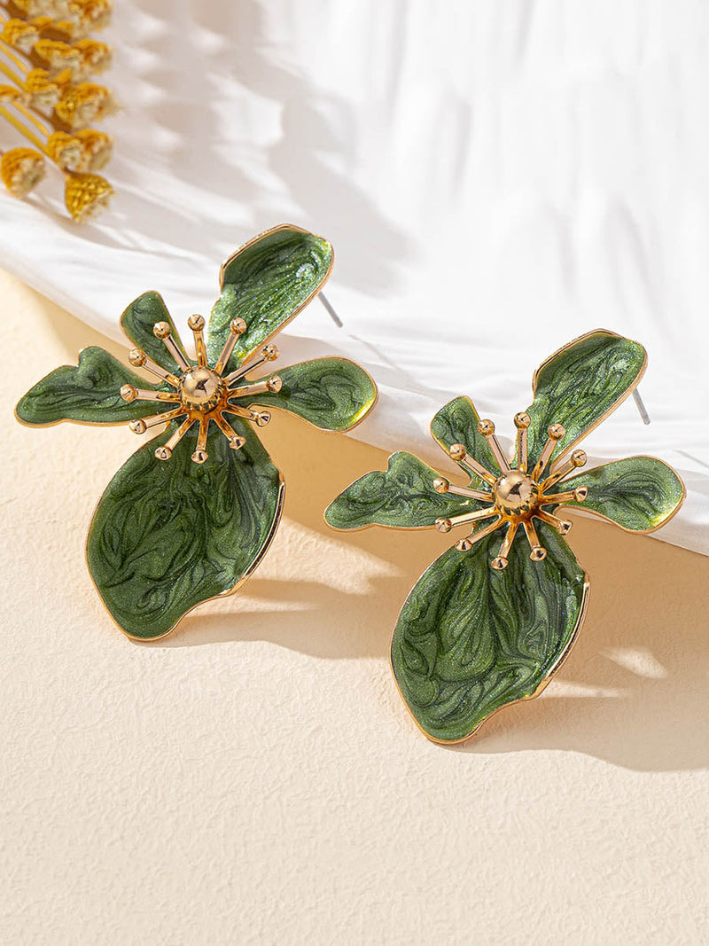 Irregularity Flower Shape Earrings Accessories