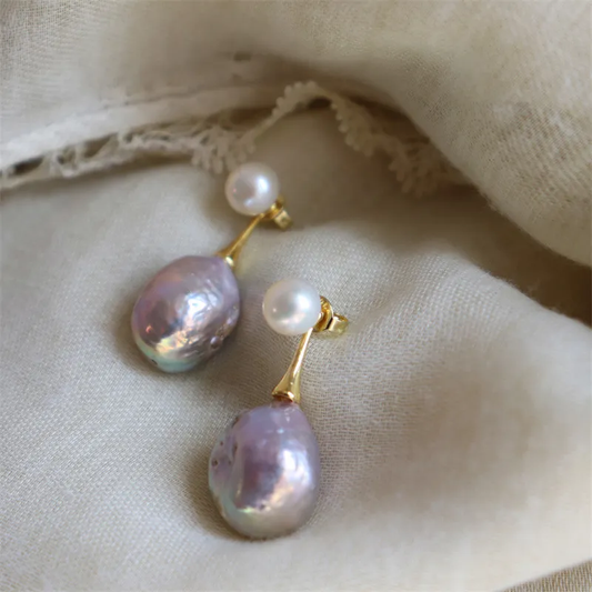 Lilac Pearl Earrings