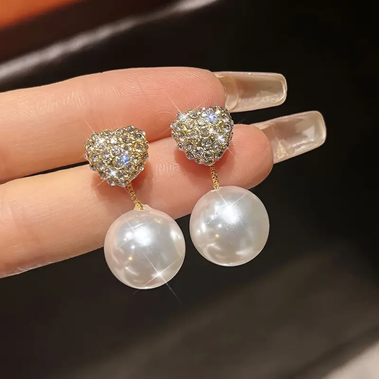 Pearl Glitter Earrings