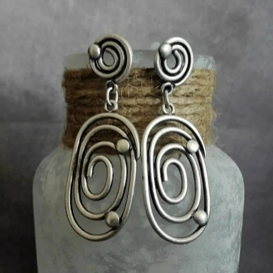 Spiral Lane Silver Earrings
