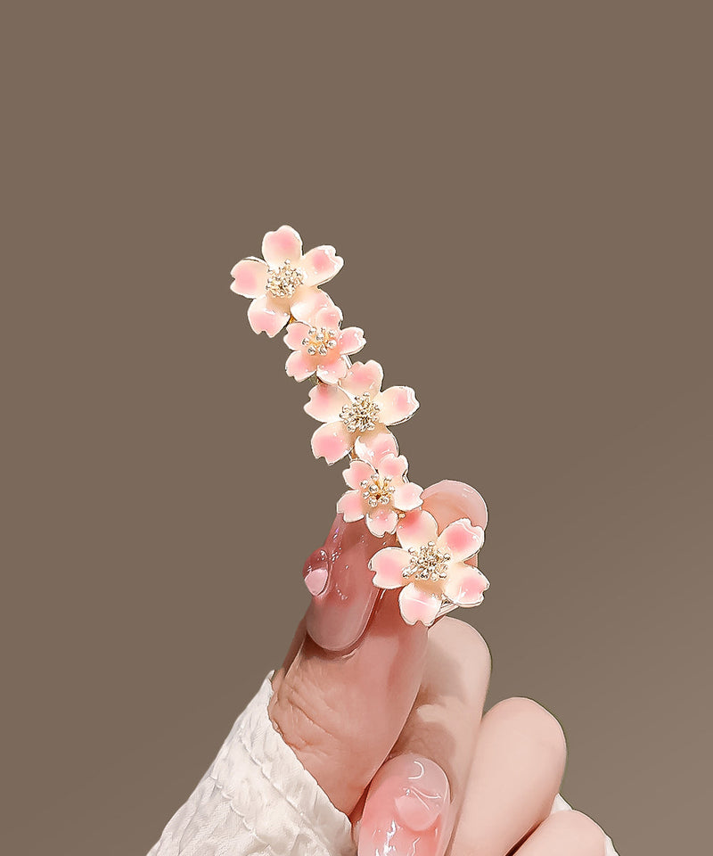 Pink Alloy Cherry Blossom Hairpin