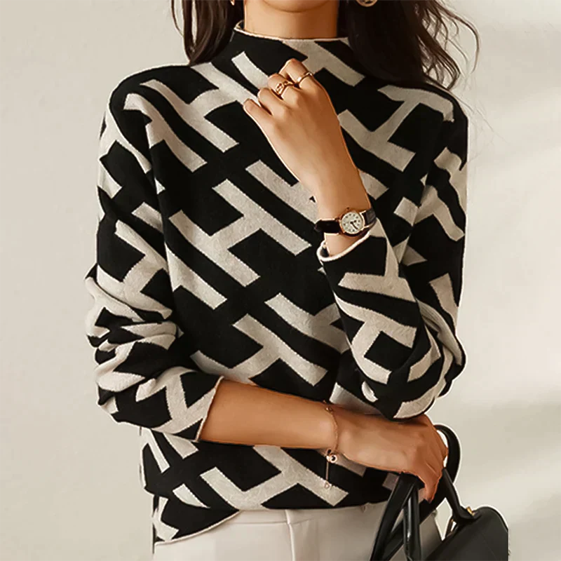 Graciela® | Classic monogram turtleneck sweater
