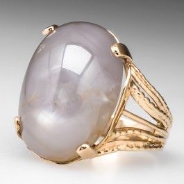 White Bright Stone Gold Ring