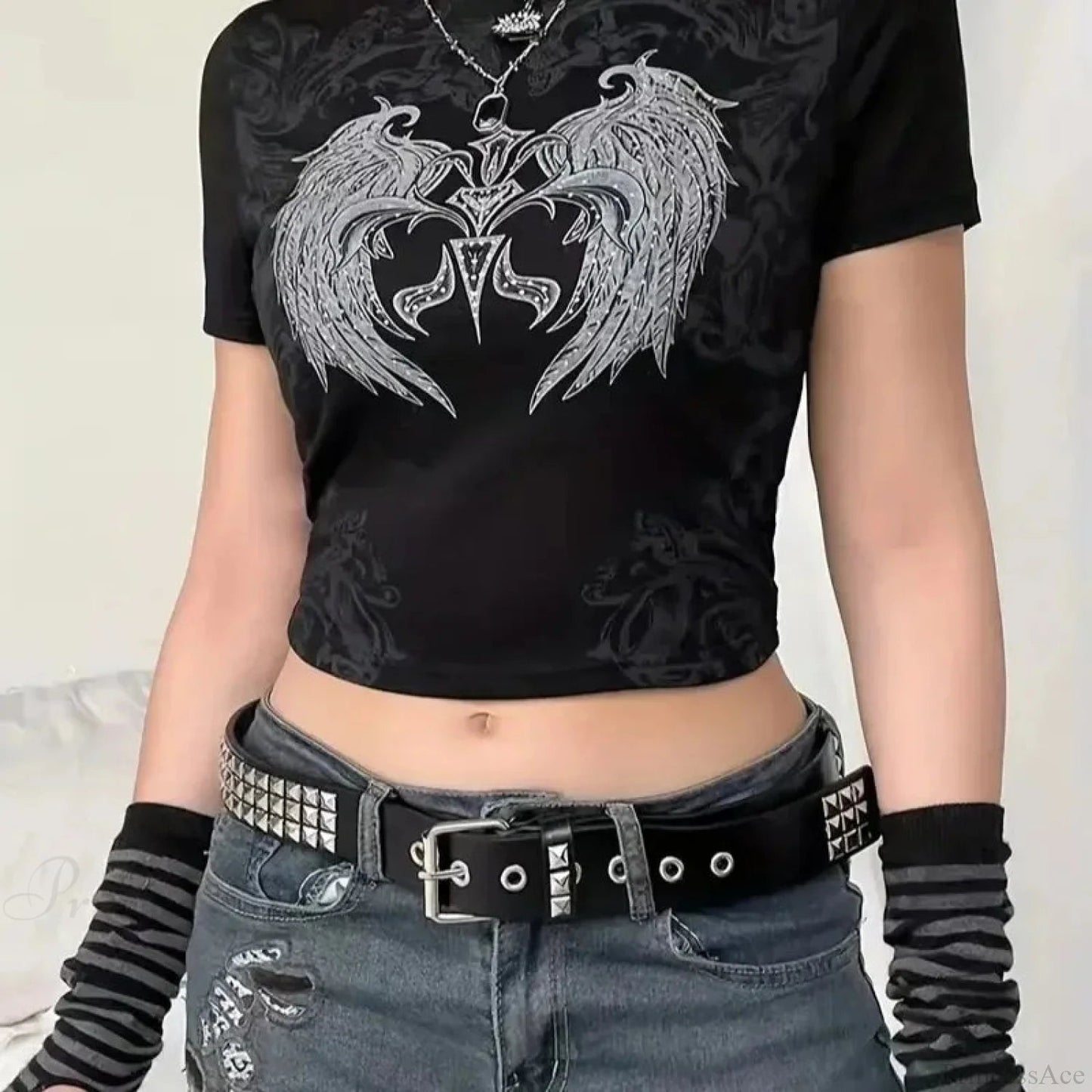 Gothic Punk Metal Rivet Star Belt