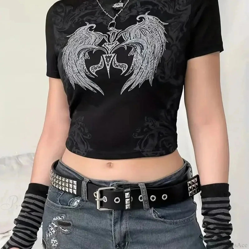 Gothic Punk Metal Rivet Star Belt