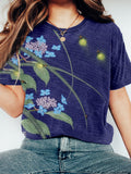 Vintage Japanese Art Crew Neck Washed T Shirt elevenforest