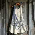 Comstylish Japanese Octopus Art Linen Tank Dress