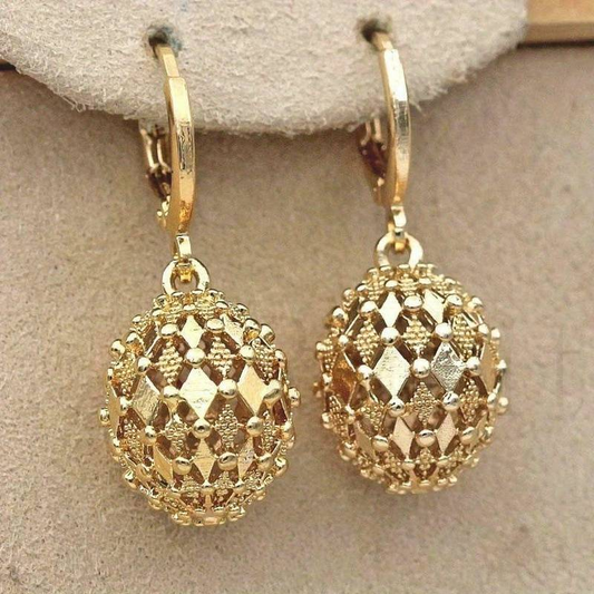 Hollow Golden Earrings