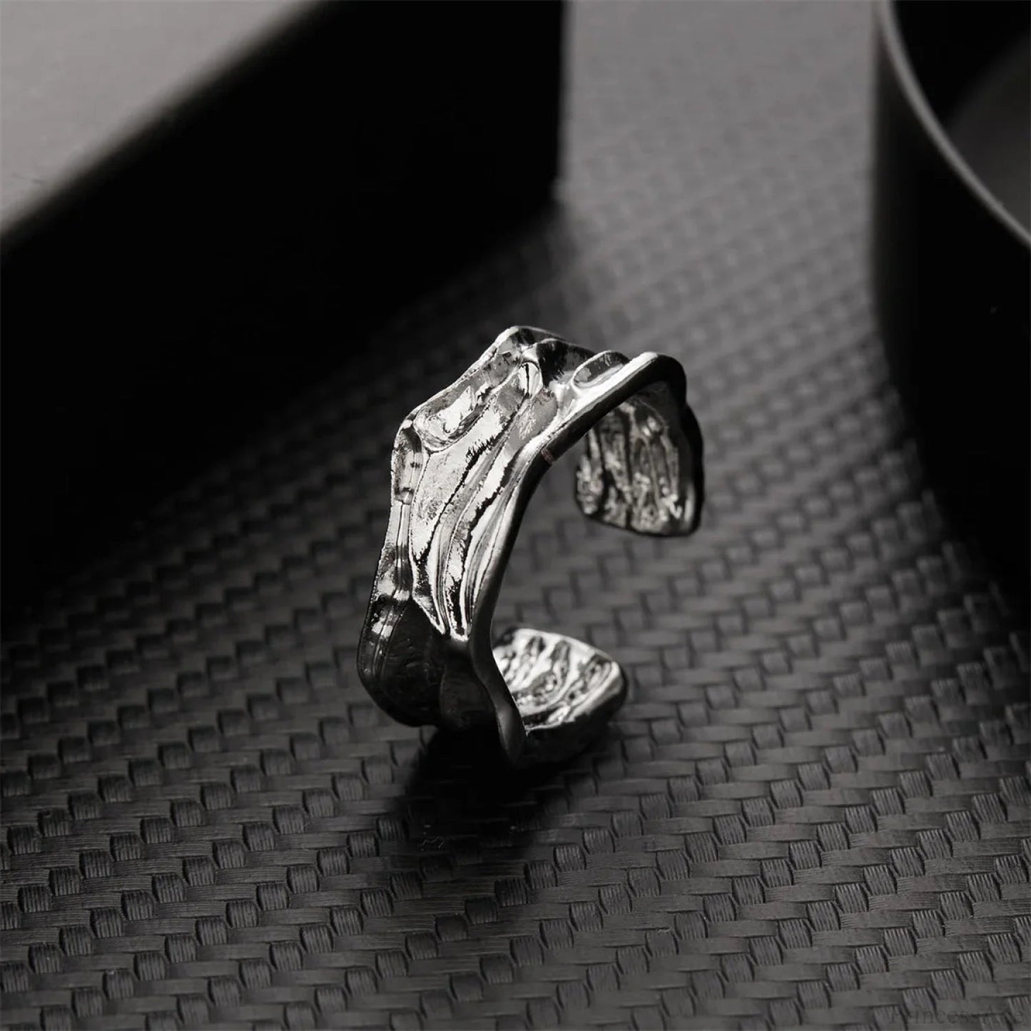Stylish Silver Simple Gothic Ring