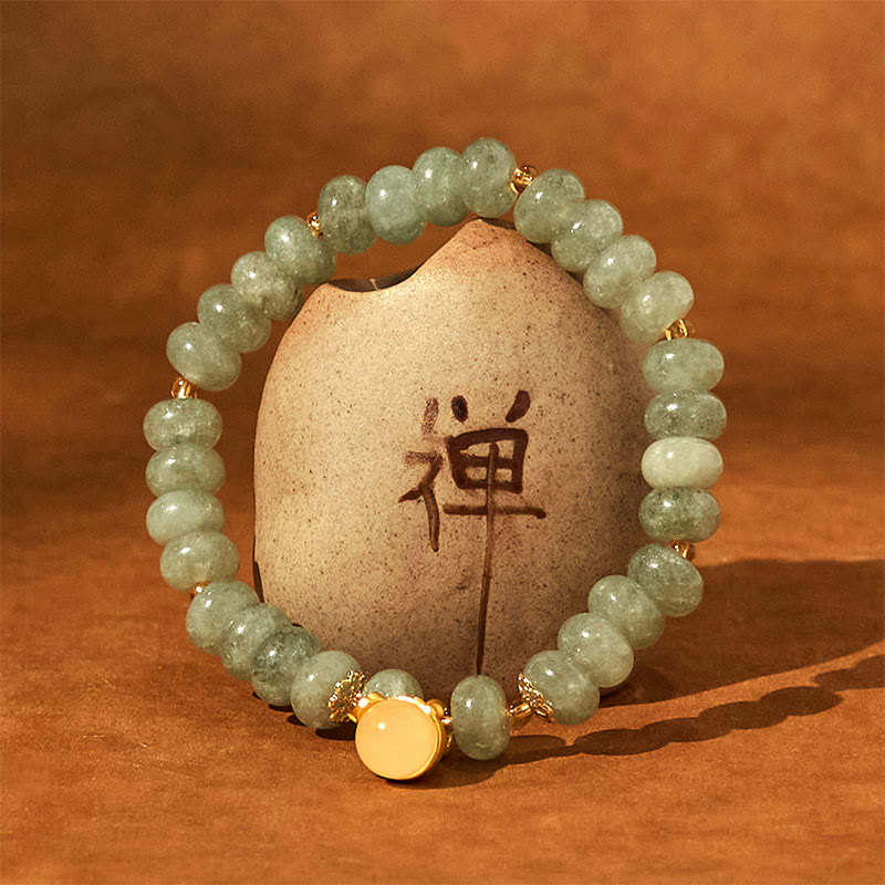 8mm Strawberry Quartz Lucky Cat Beads Healing Bracelet