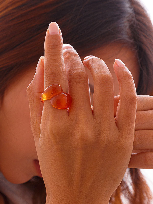 Geometric Color Rings Accessories
