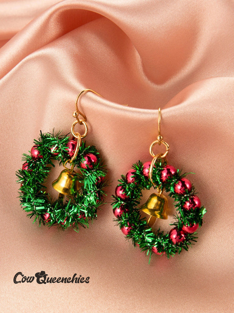 Christmas Bead Bell Earrings