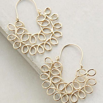 Golden Hollow Mandala Earrings
