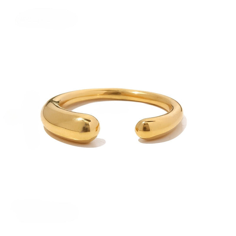 Remy Gold Pleated Geometric Ring