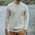 Mens Vintage Fair Isle Jacquard Weave Knitted Cozy Sweater elevenforest