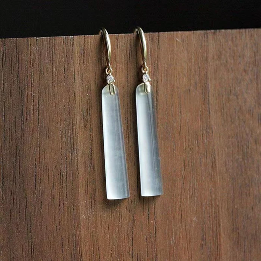 Moonstone Rectangular Earrings