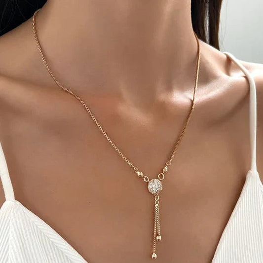 Golden Crystal Necklace