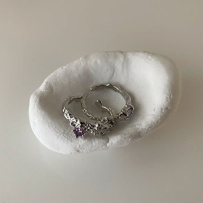 [] Brielle Amethyst Ring Set