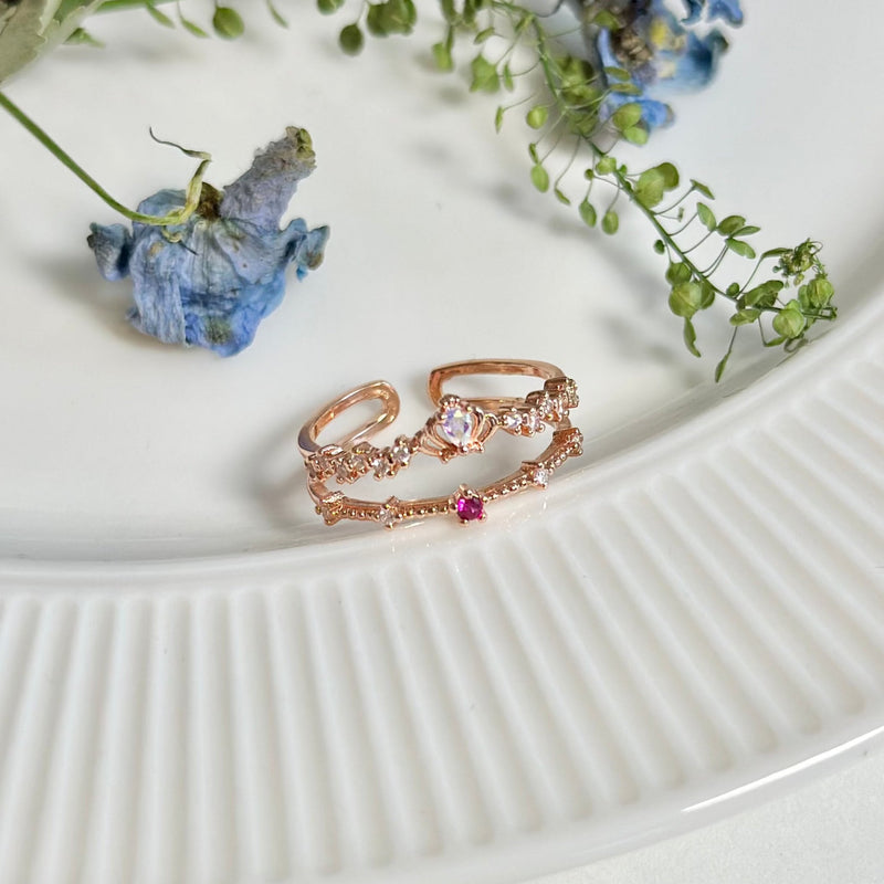 [] Valentina Tiara Ring in Rose Gold